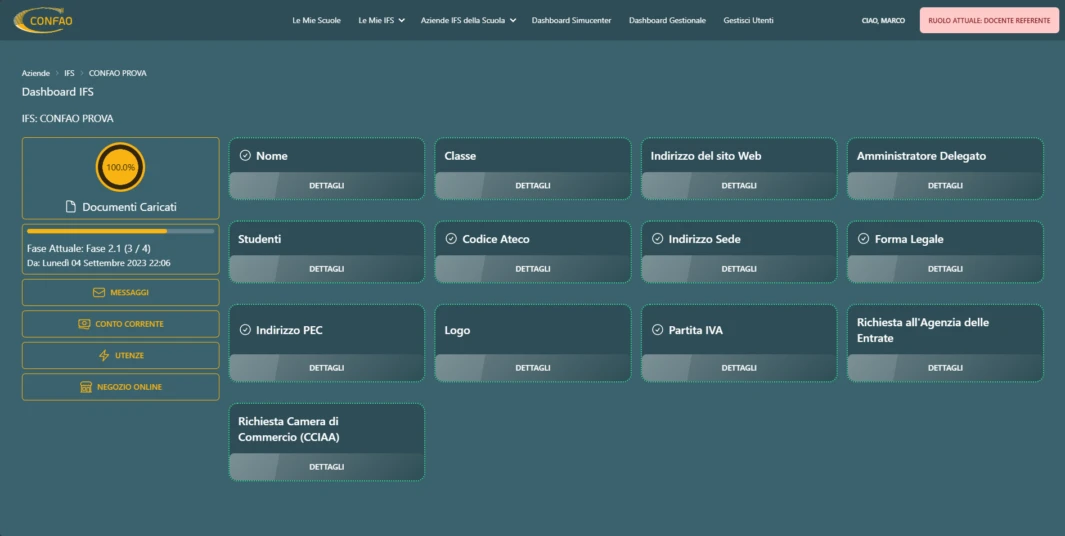 IFS Simulator - IFS Management Dashboard